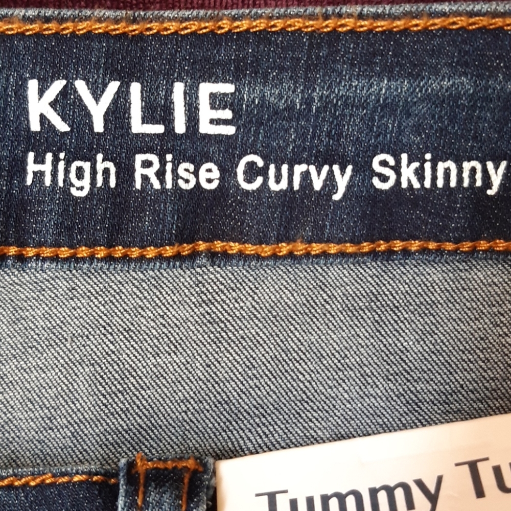 High Rise Blue Distressed Jeans - Picture 5 of 6